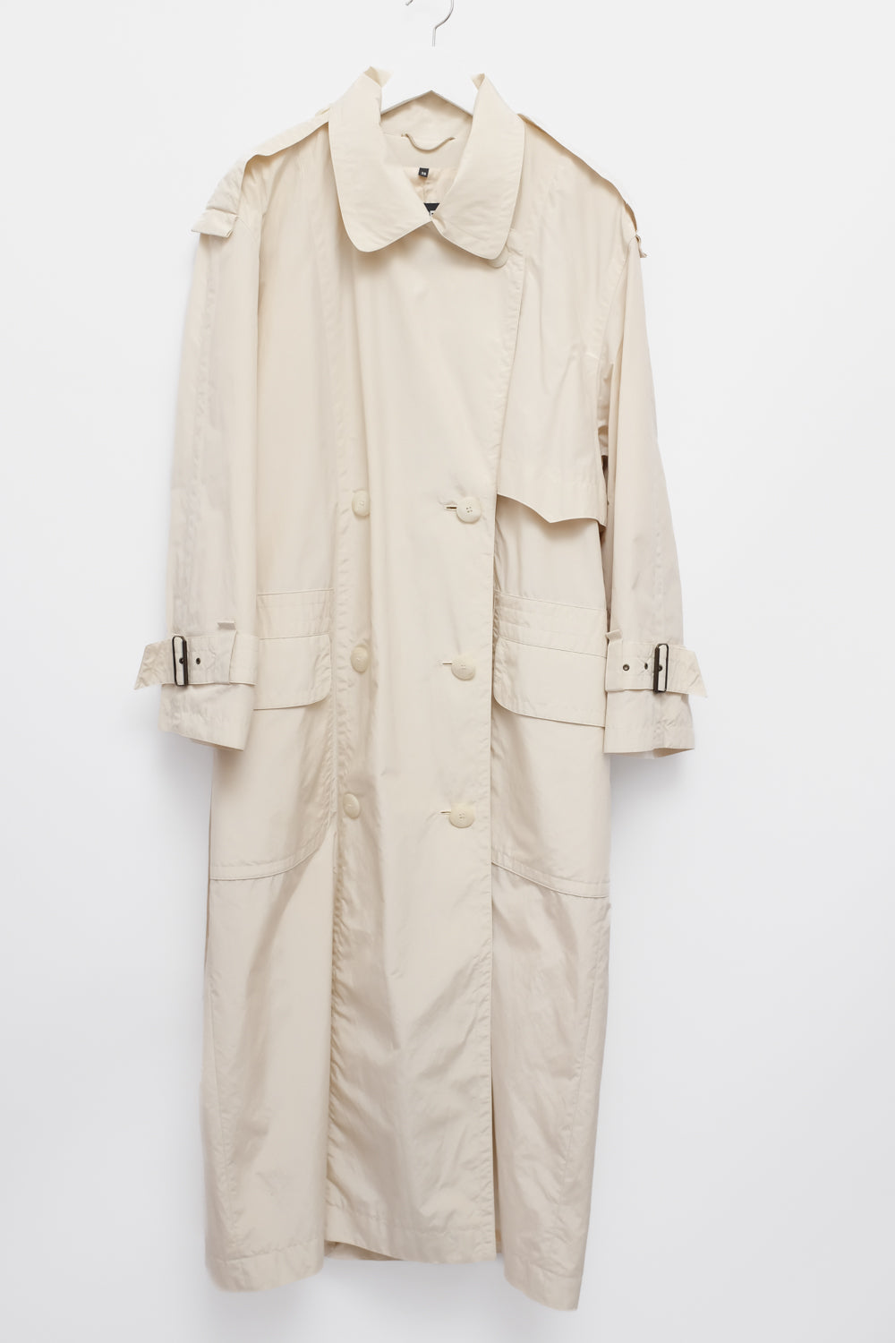 CREAM VINTAGE LONG TRENCH COAT