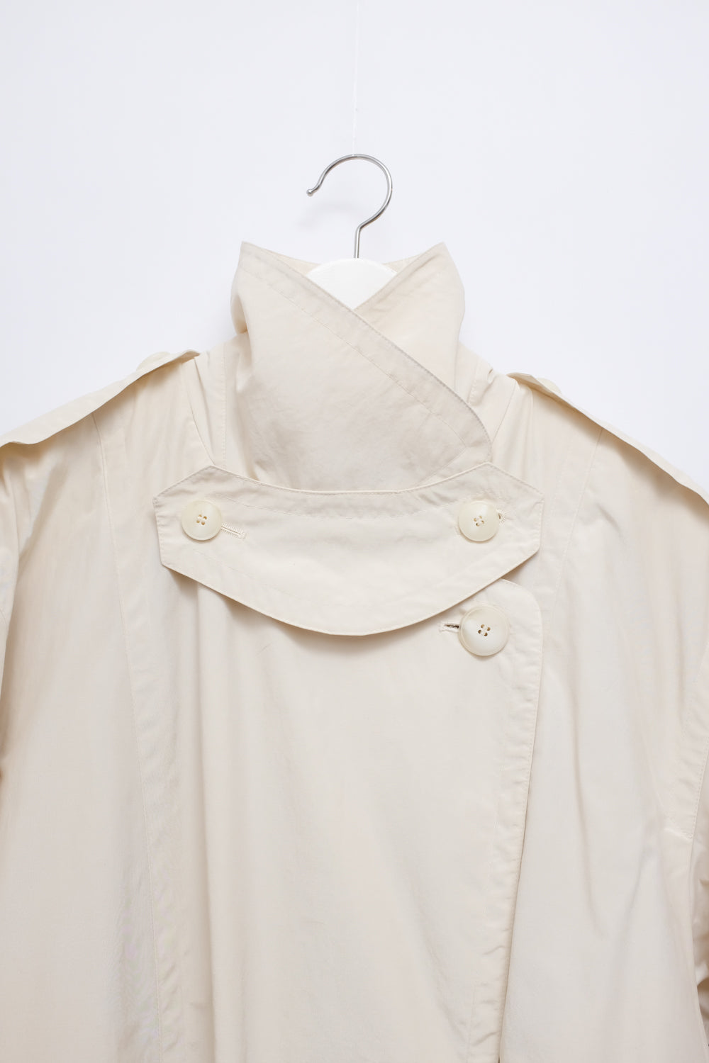 CREAM VINTAGE LONG TRENCH COAT