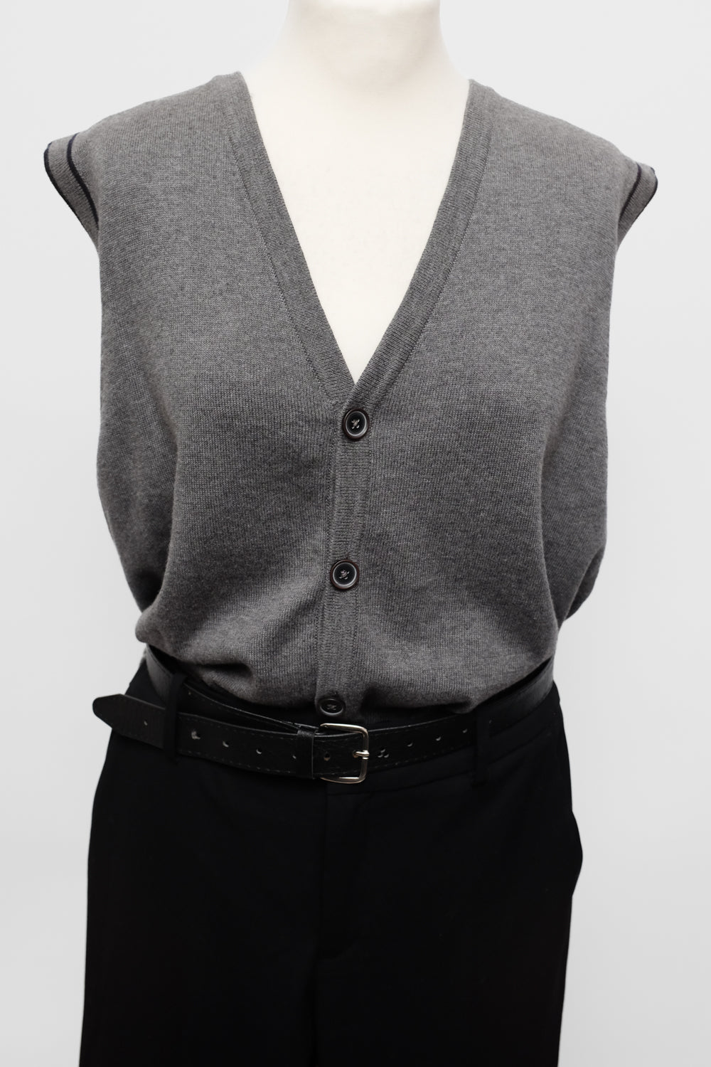 PURE COTTON GREY VEST TOP