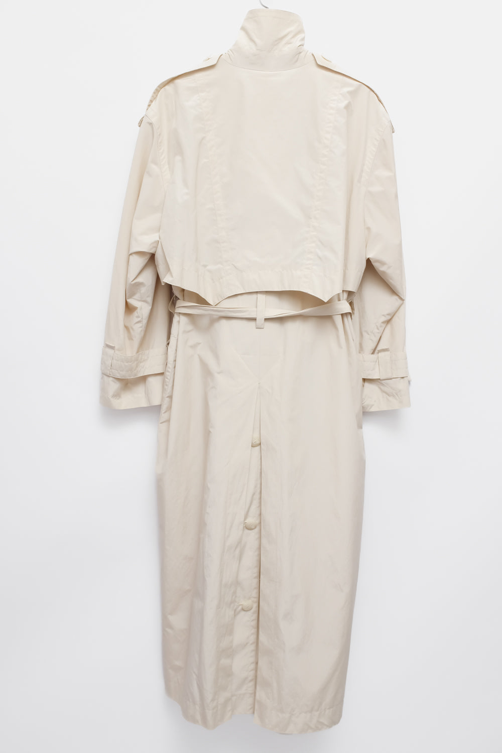 CREAM VINTAGE LONG TRENCH COAT