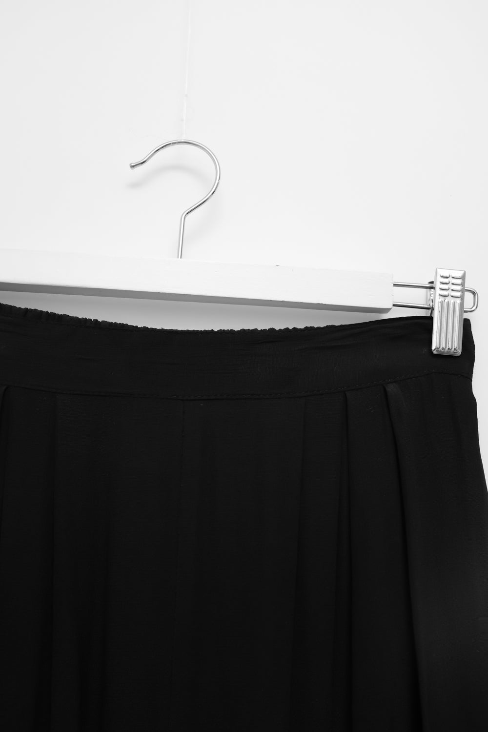 PURE VISCOSE BALLOON BLACK PANTS