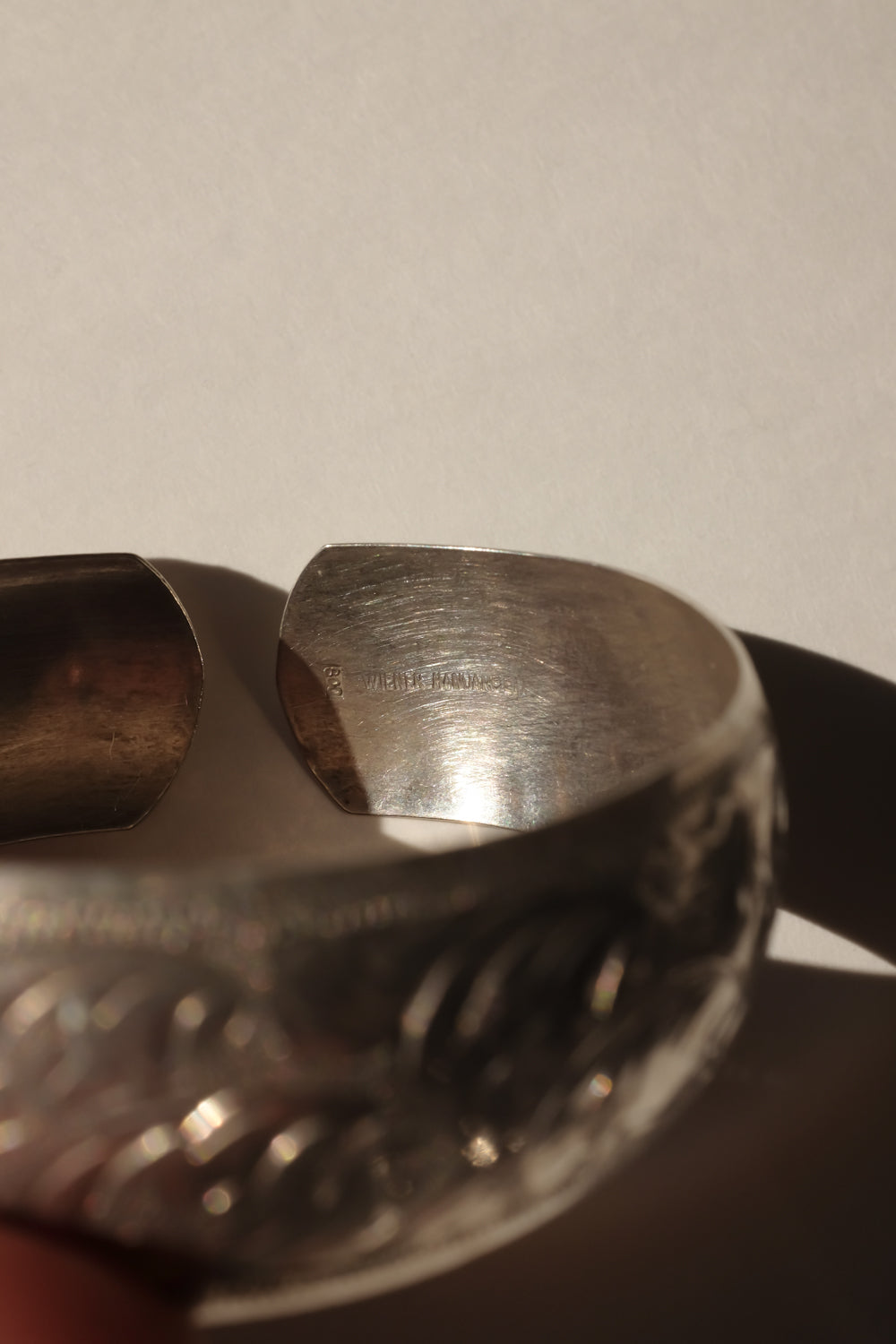 VINTAGE BOLD SILVER FLORAL BRACELET