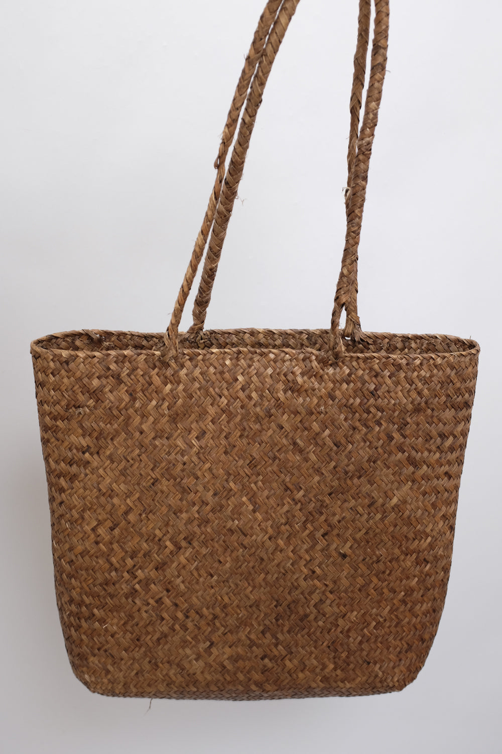 VINTAGE XL STRAW BRAIDED BAG