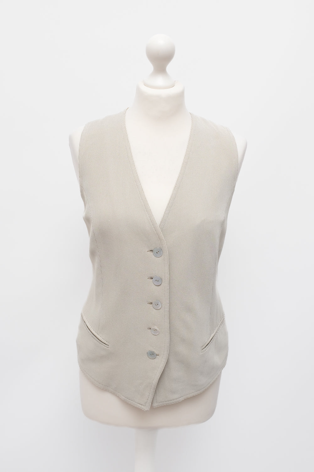 WOOL CREME VINTAGE SUIT VEST
