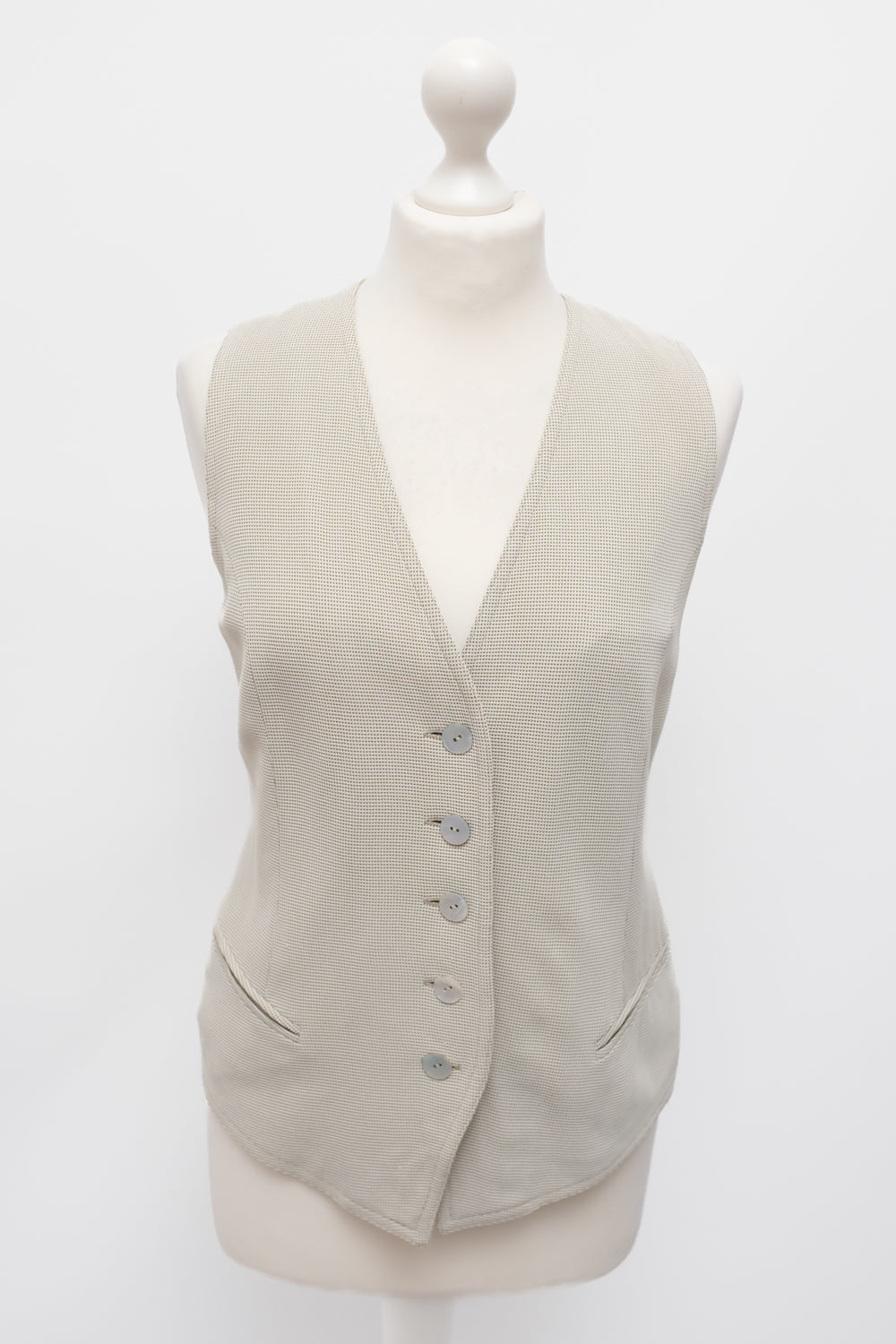 WOOL CREME VINTAGE SUIT VEST