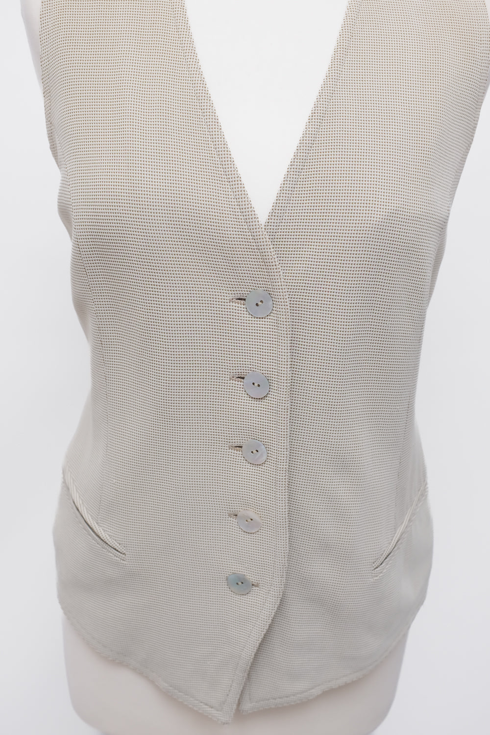 WOOL CREME VINTAGE SUIT VEST