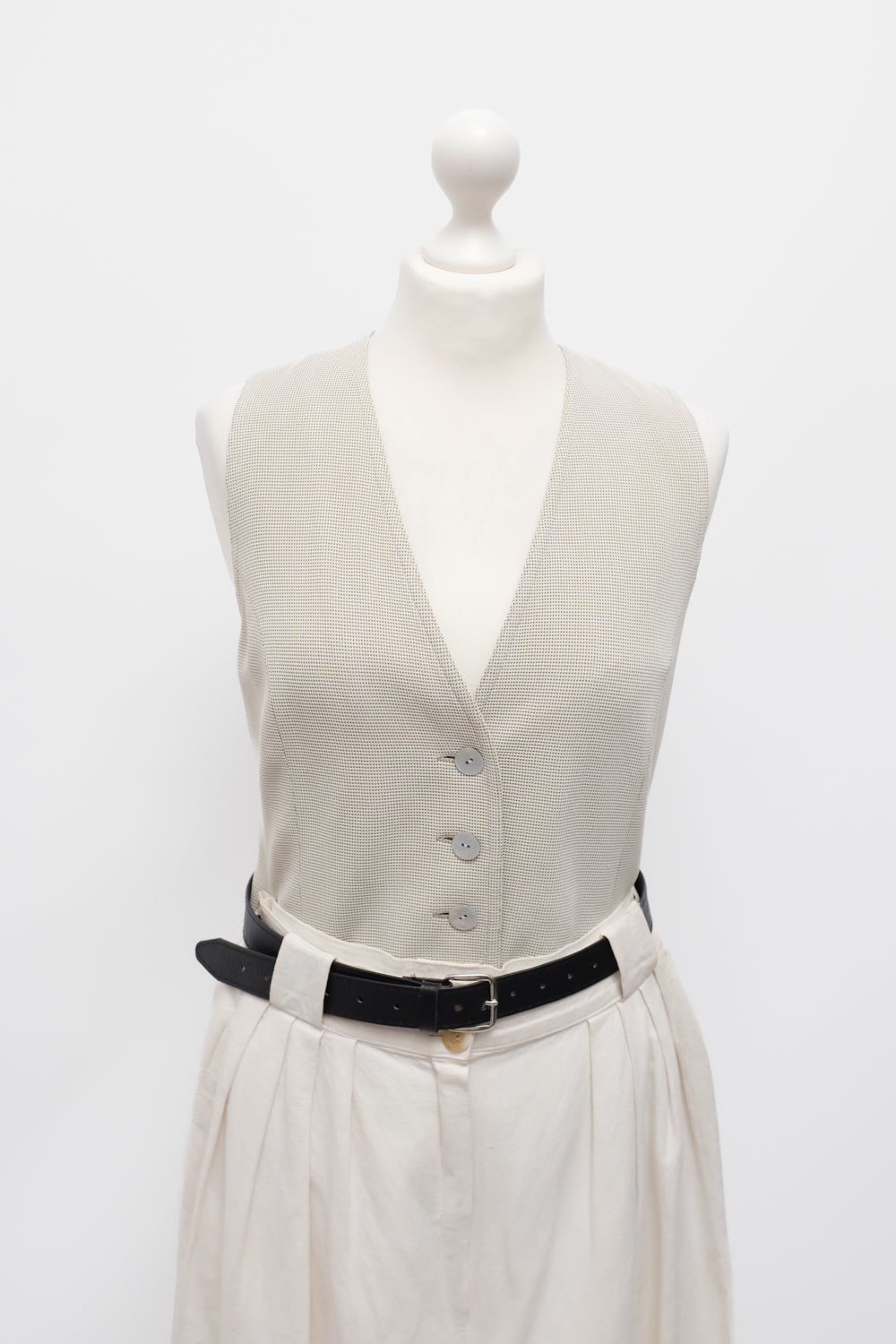 WOOL CREME VINTAGE SUIT VEST
