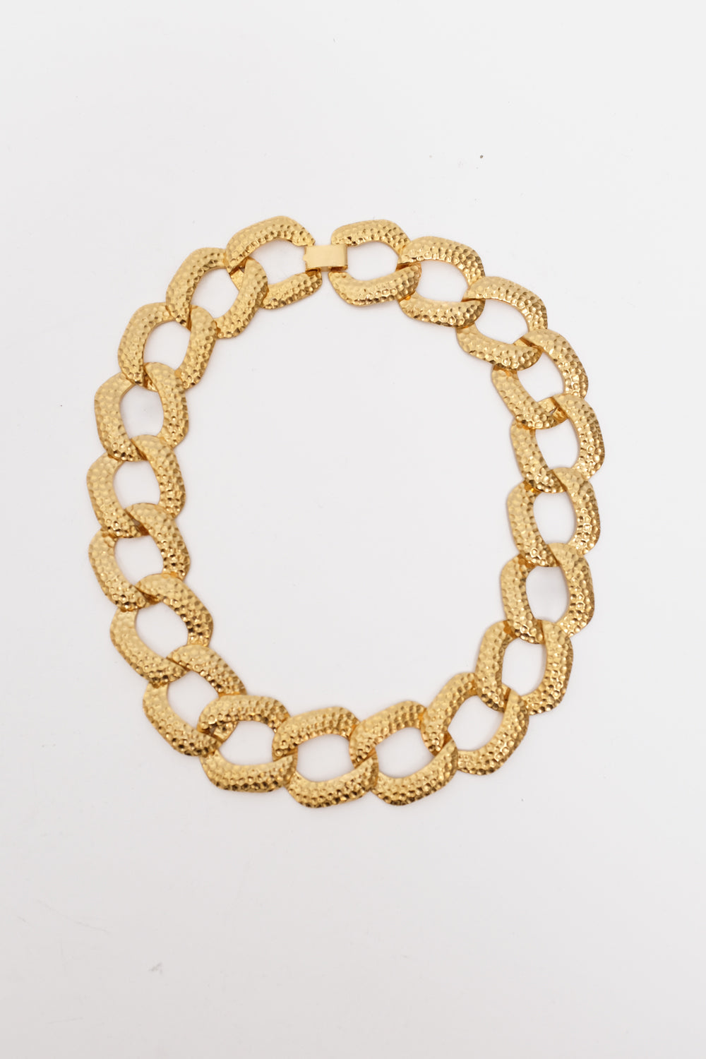BOLD VINTAGE CHAIN GOLD PLATED NECKLACE