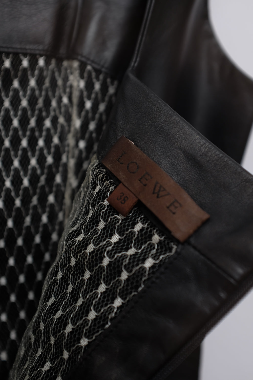 LOEWE BLACK LEATHER DRESS