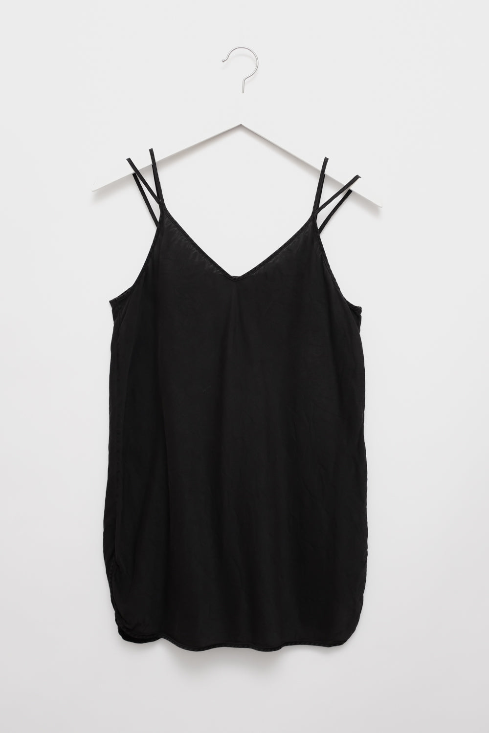 PURE SILK BLACK VINTAGE SLIP TOP