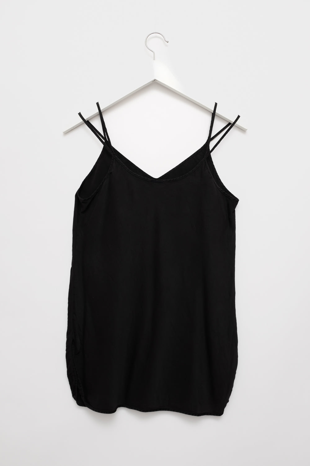 PURE SILK BLACK VINTAGE SLIP TOP