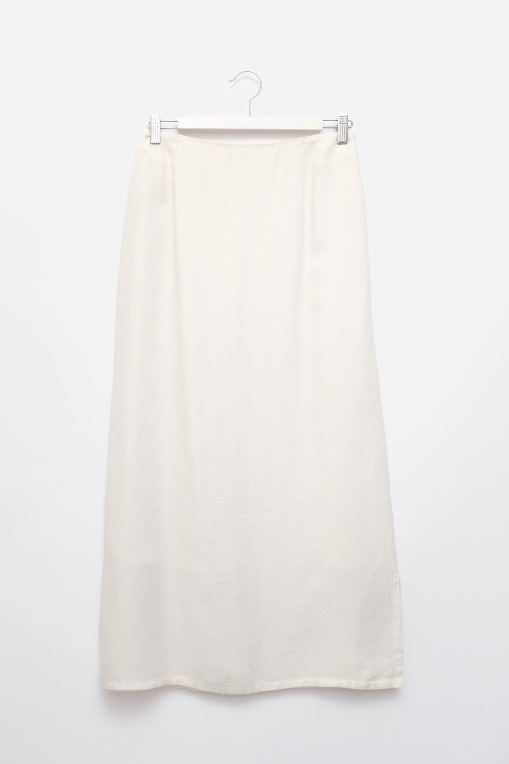 LINEN WHITE CREAM VINTAGE MAXI SKIRT