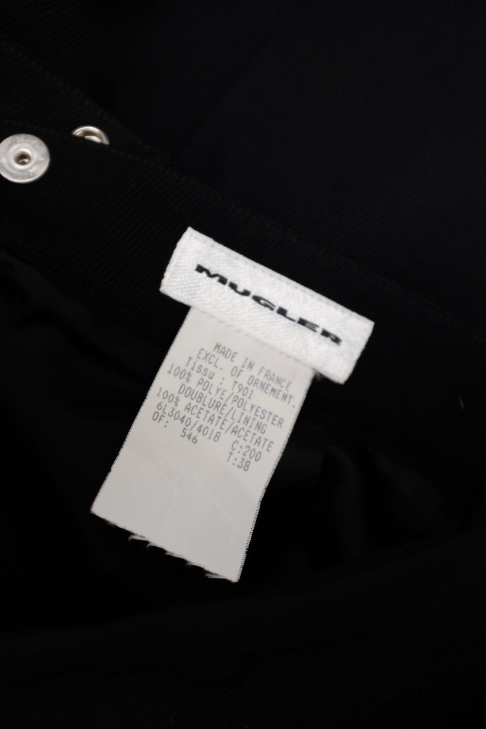 MUGLER VINTAGE BLACK MINI SKIRT