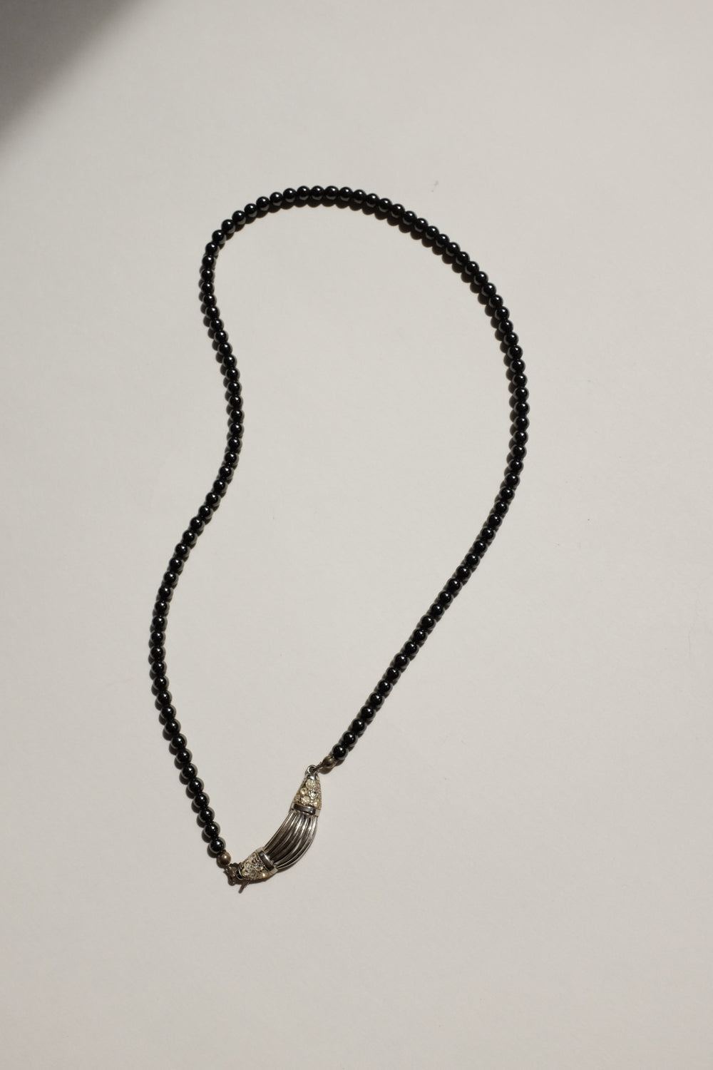 BLACK PEARL VINTAGE STERLING SILVER NECKLACE