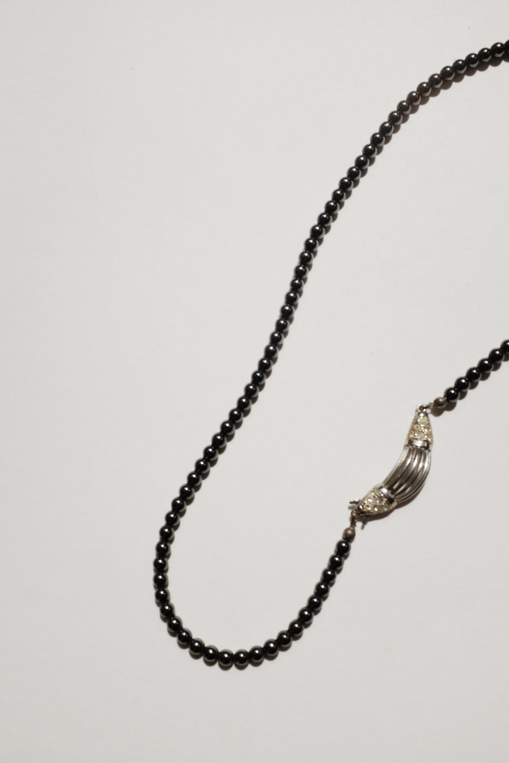 BLACK PEARL VINTAGE STERLING SILVER NECKLACE