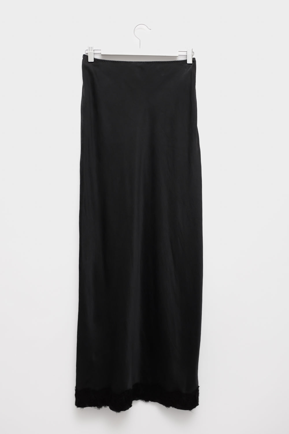 PURE SILK BLACK LACE MAXI SKIRT