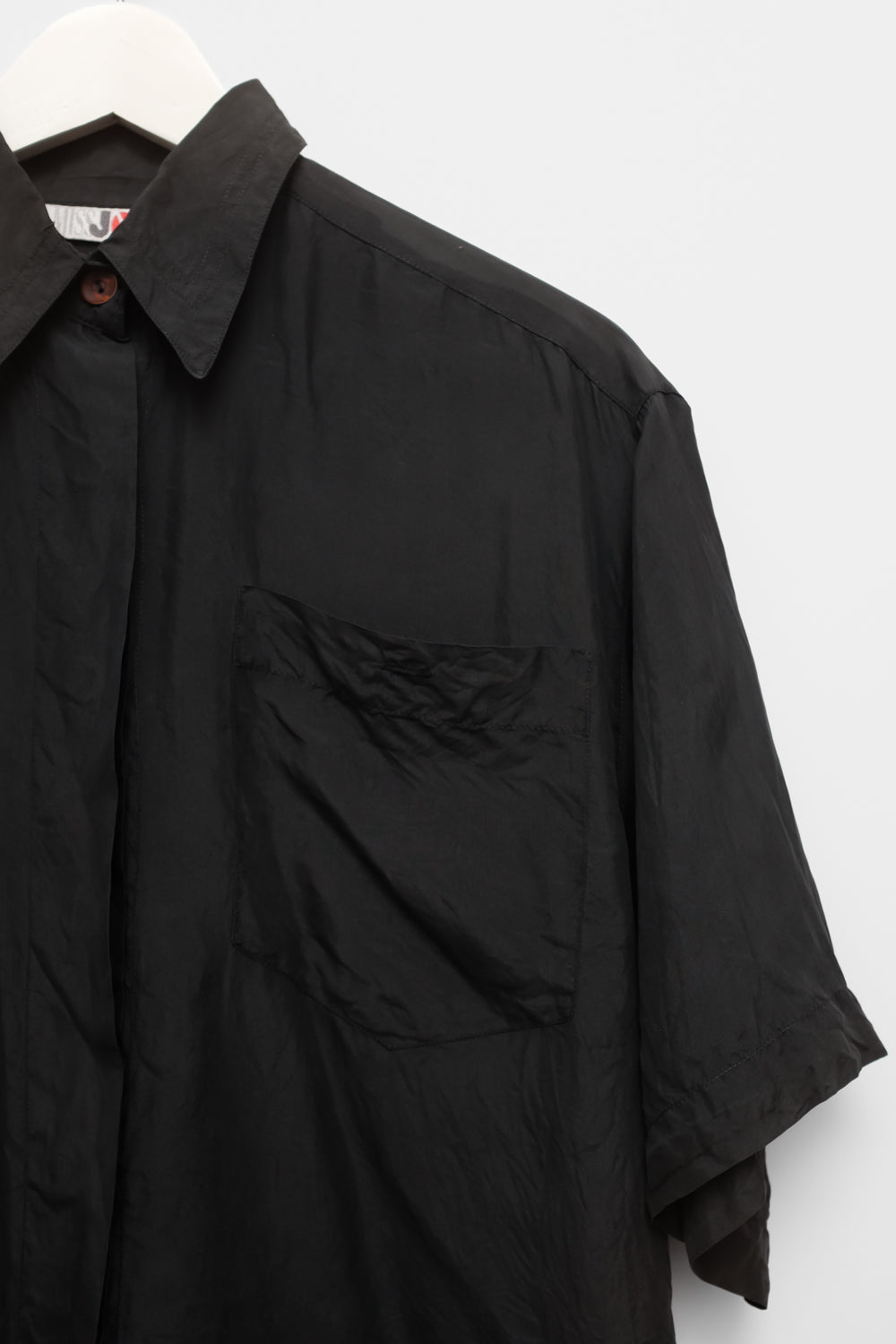 PURE TENDER SILK BLACK VINTAGE SHIRT
