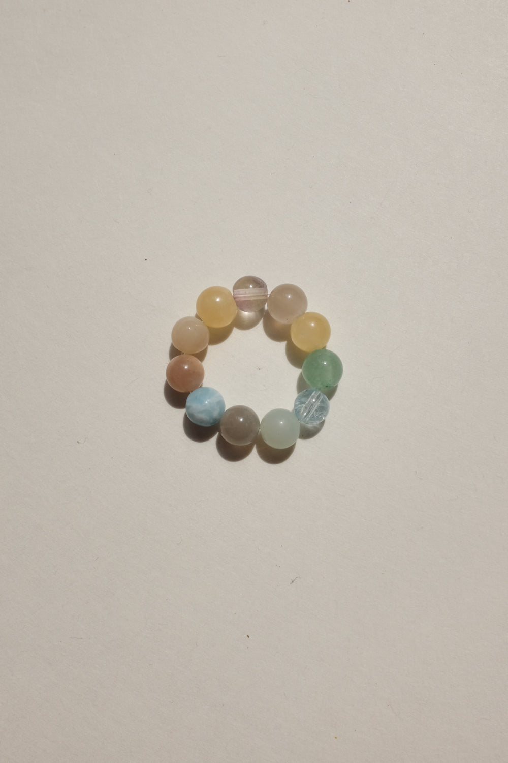 MULTI PASTEL STONE PEARL RING