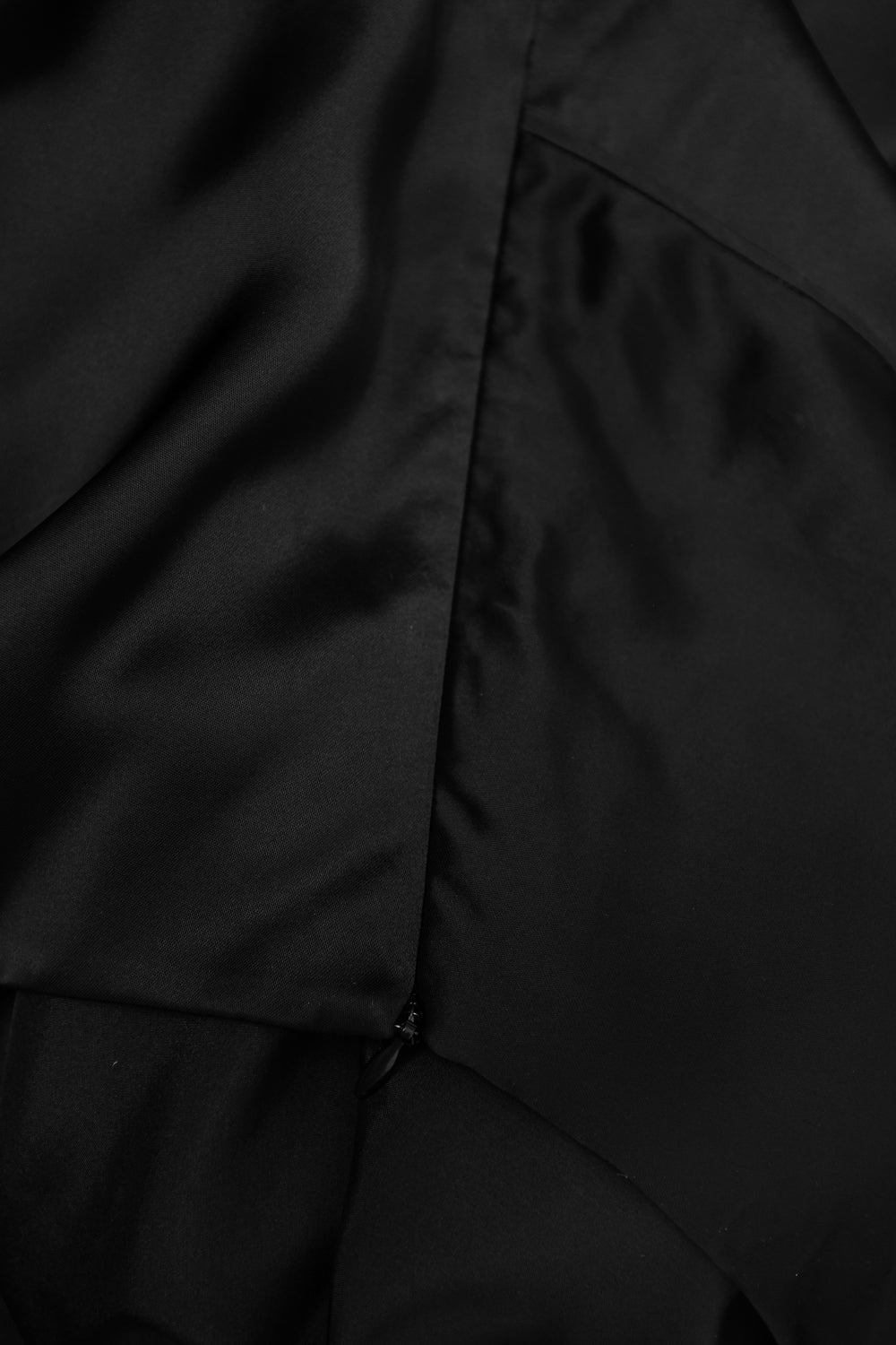 HELMUT LANG SILK SATIN BLACK SCARF TOP