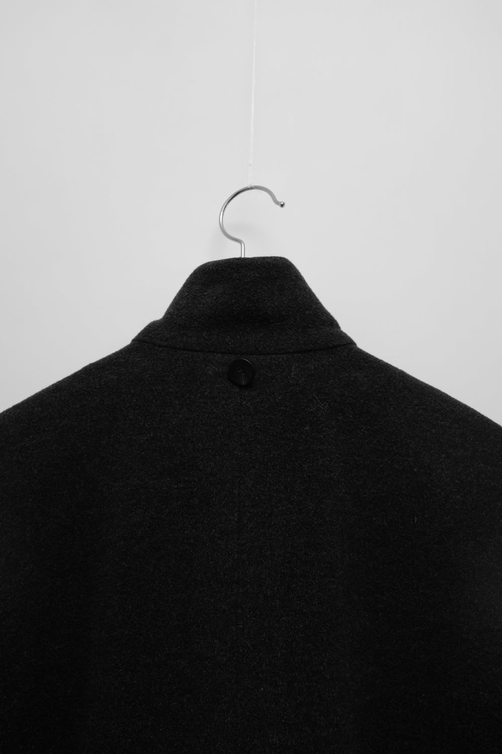 PURE WOOL SCARF ANTHRACITE BLACK COAT
