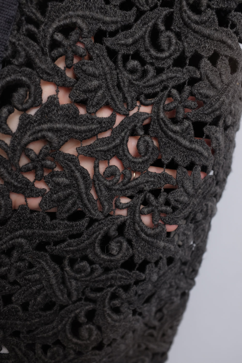 WOOL LACE GREY VINTAGE OVER VEST
