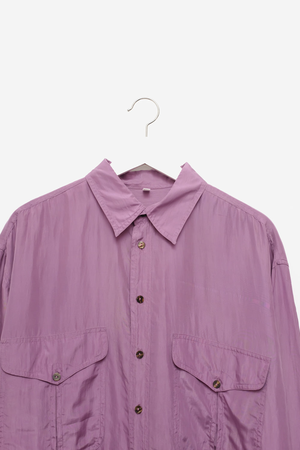 PURE SILK LILAC OVERSIZE SHIRT