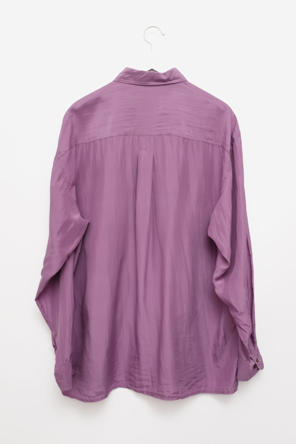 PURE SILK LILAC OVERSIZE SHIRT