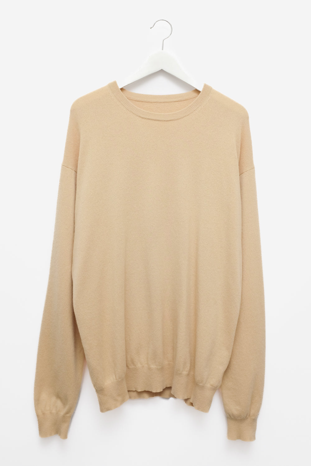 PURE CASHMERE BEIGE OVERSIZE SWEATER