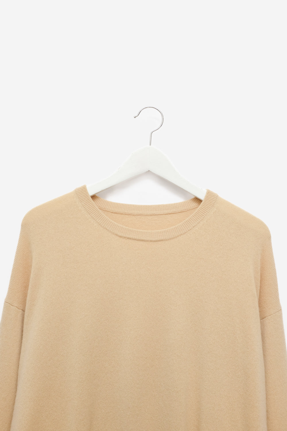 PURE CASHMERE BEIGE OVERSIZE SWEATER