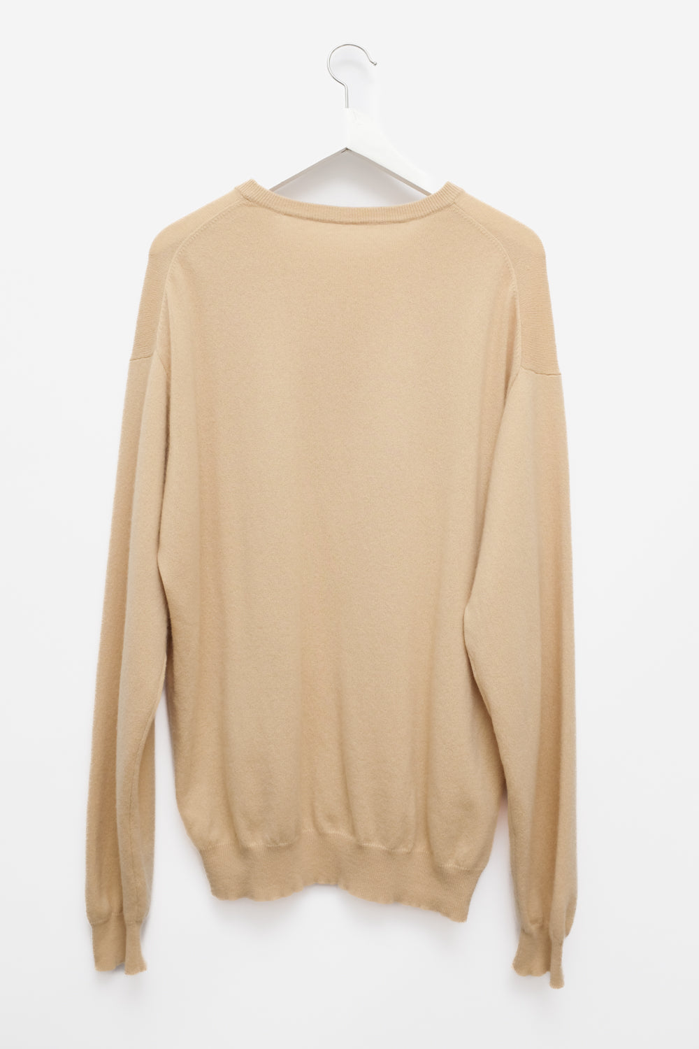 PURE CASHMERE BEIGE OVERSIZE SWEATER