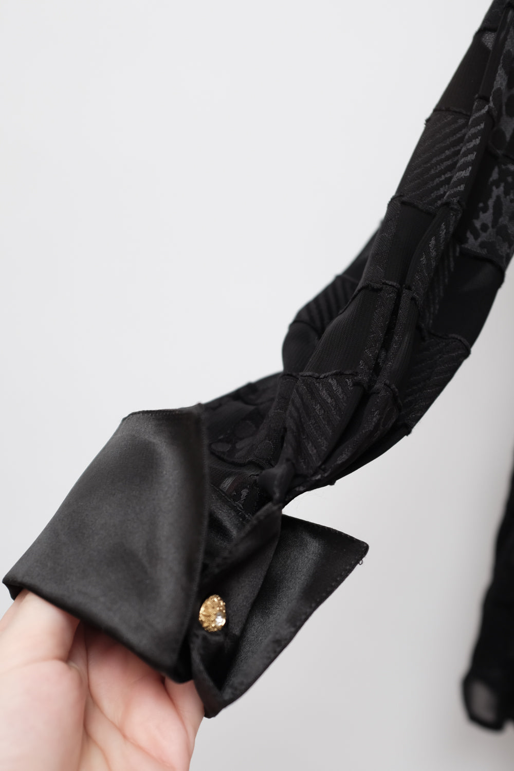PURE LUCID VISCOSE SATIN BLACK VINTAGE SHIRT