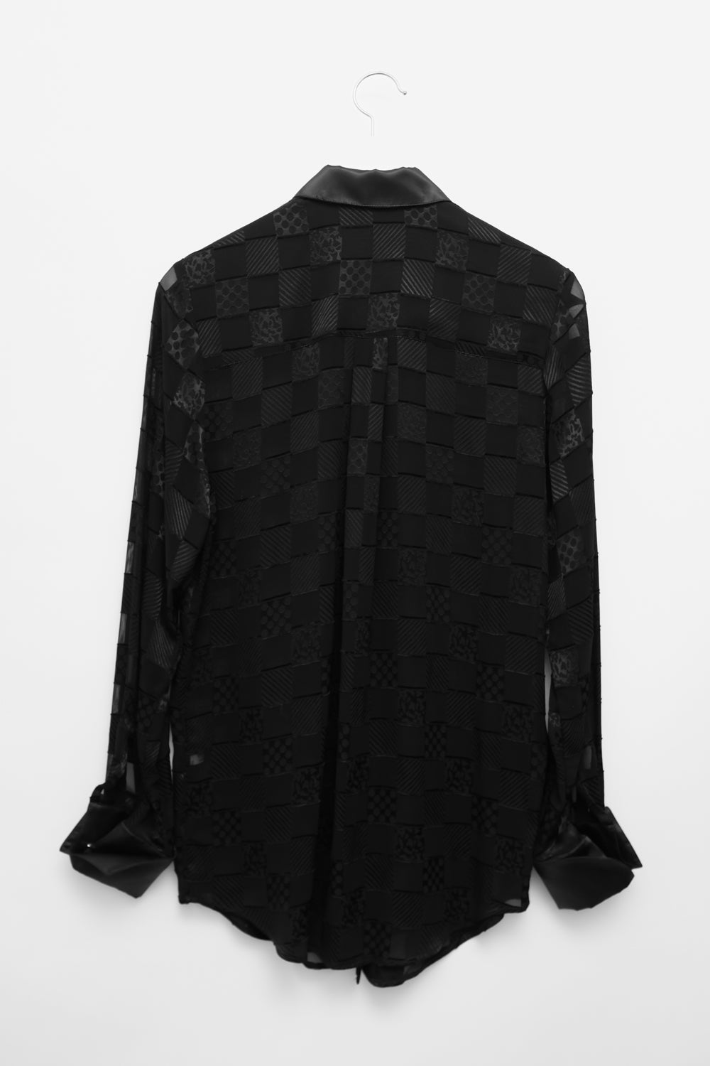 PURE LUCID VISCOSE SATIN BLACK VINTAGE SHIRT