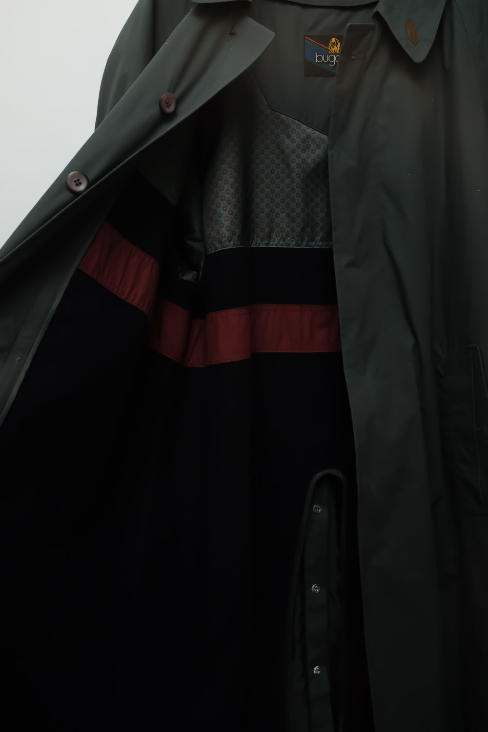 GREEN VINTAGE COAT WITH WOOL LINING