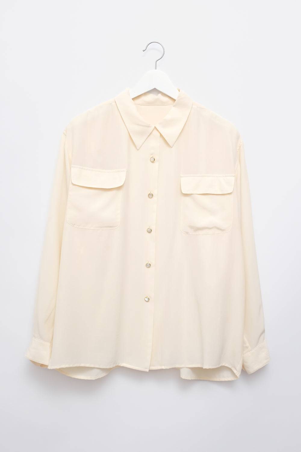 PURE SILK CREAM VINTAGE SHIRT