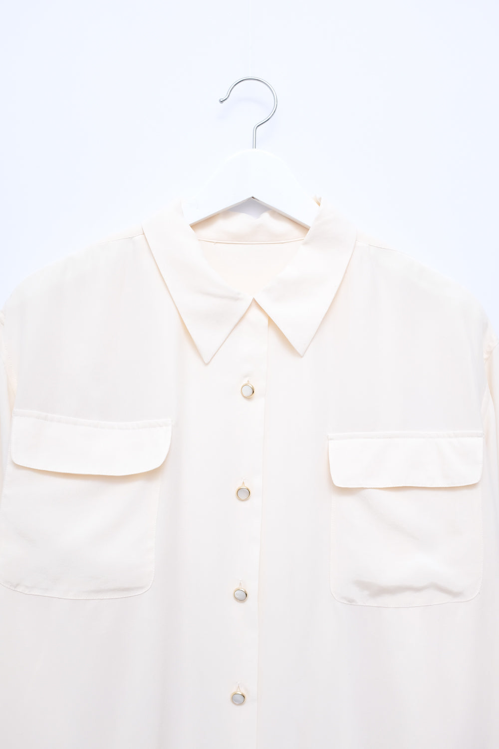 PURE SILK CREAM VINTAGE SHIRT