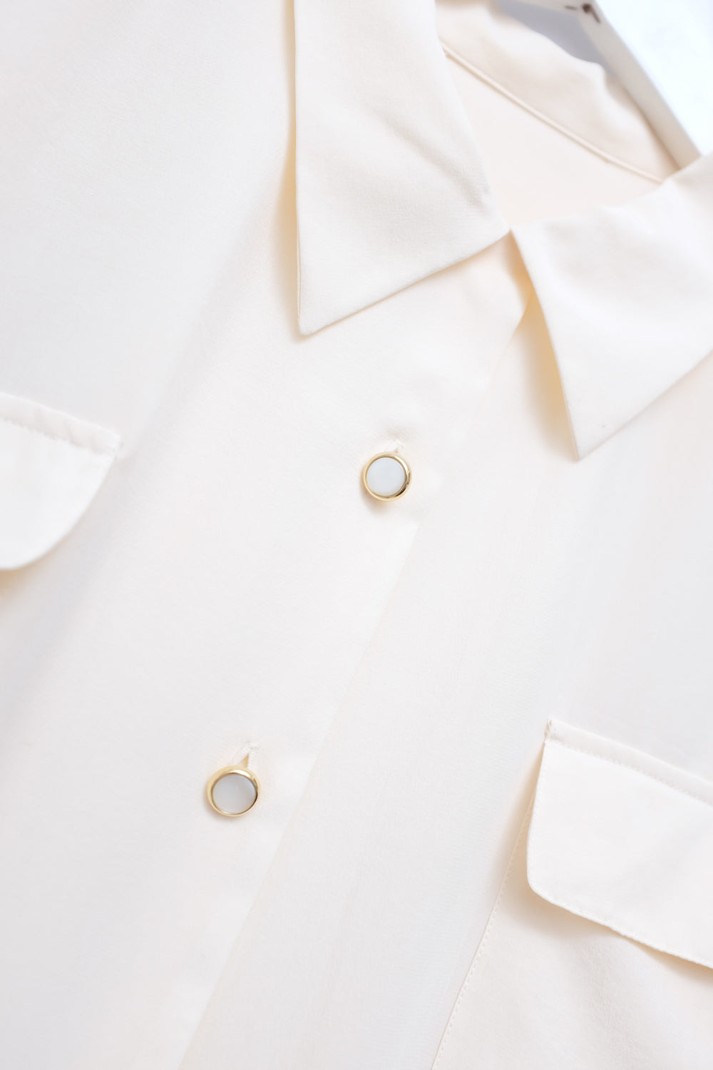 PURE SILK CREAM VINTAGE SHIRT