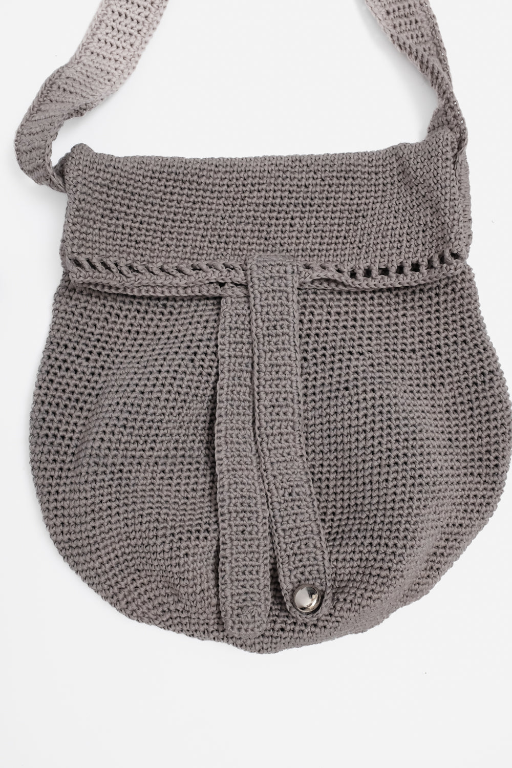 GREY XL CROCHET VINTAGE BAG