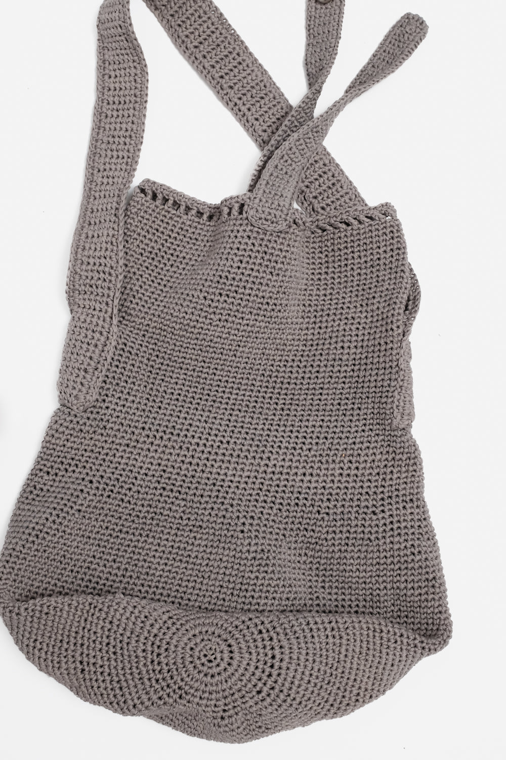 GREY XL CROCHET VINTAGE BAG