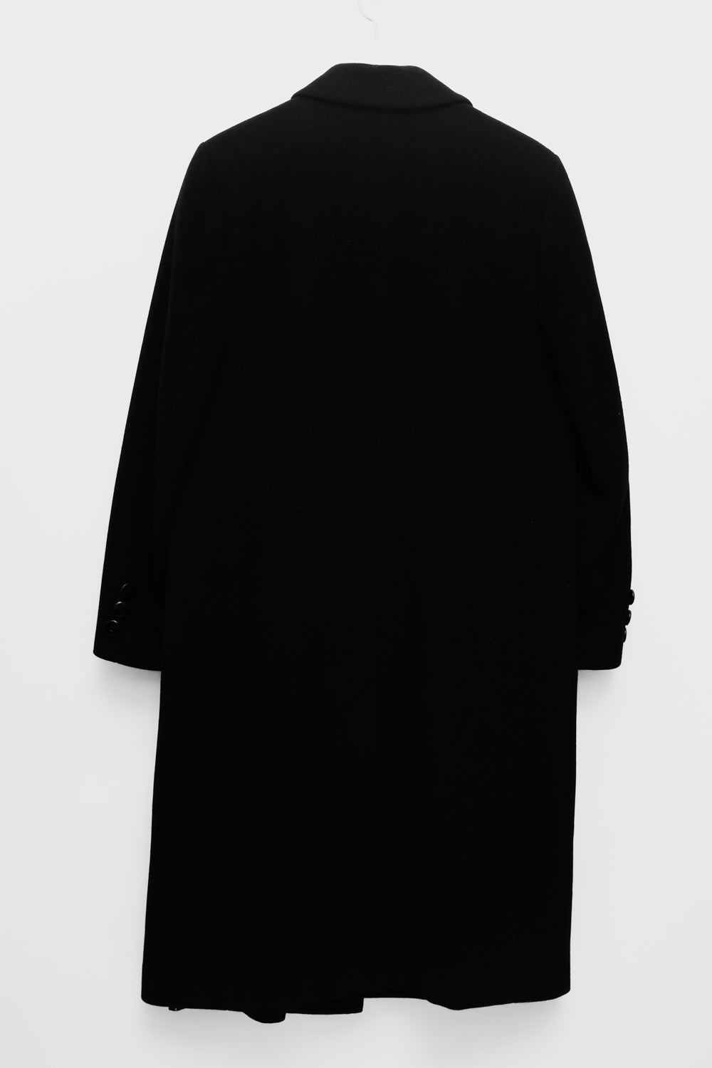 CLASSY BLACK WOOL CASHMERE COAT
