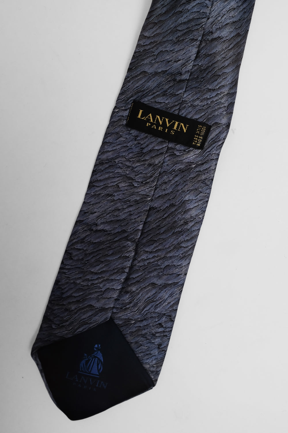 LANVIN VINTAGE PURE SILK WATER TIE