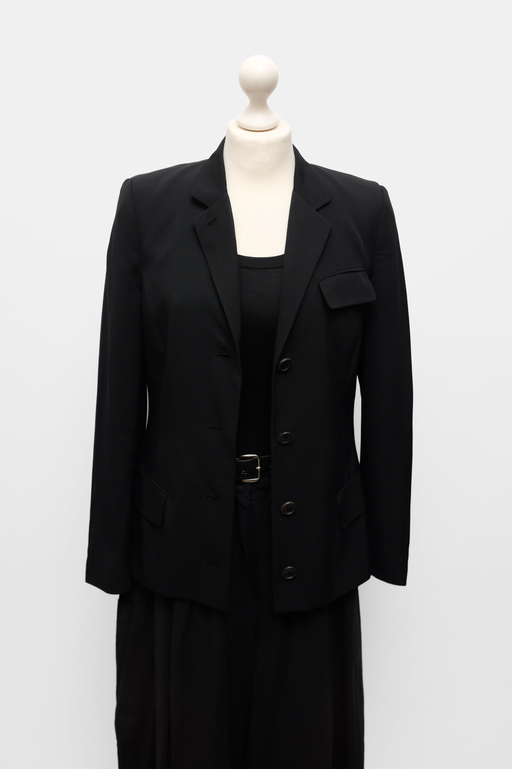 JIL SANDER VINTAGE BLACK WAISTED BLAZER