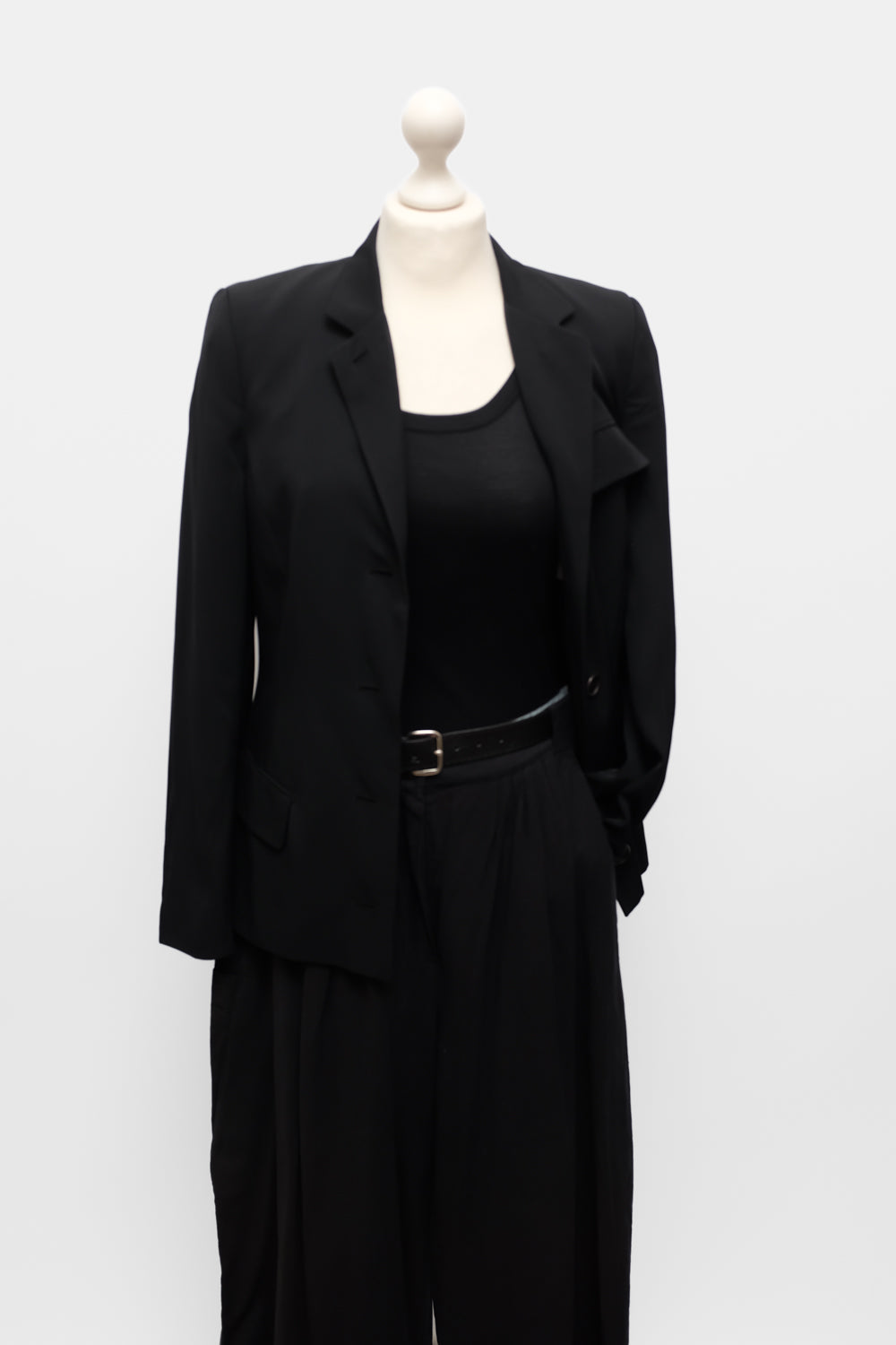 JIL SANDER VINTAGE BLACK WAISTED BLAZER
