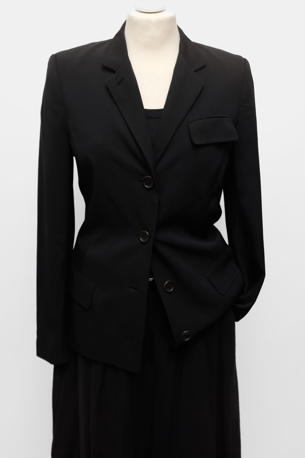 JIL SANDER VINTAGE BLACK WAISTED BLAZER