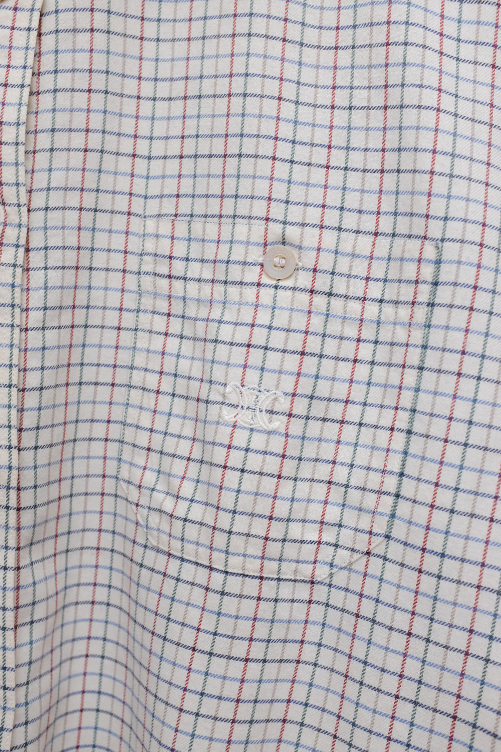 CELINE PURE COTTON WOOL CHECKED SHIRT