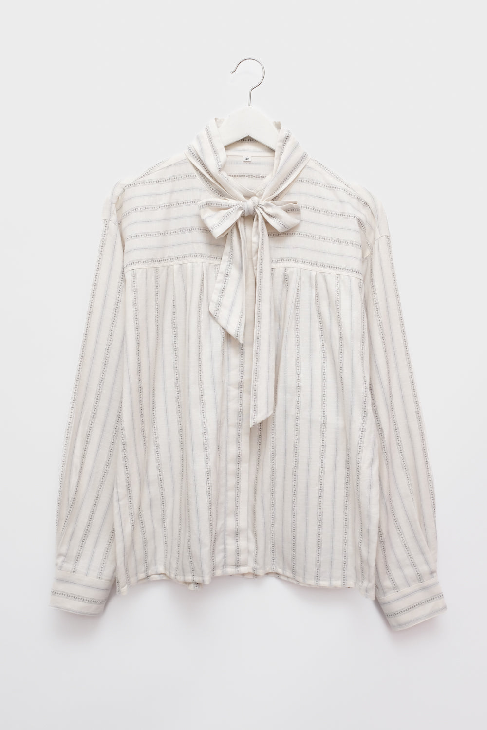 PURE COTTON VINTAGE BOW TIE BLOUSE