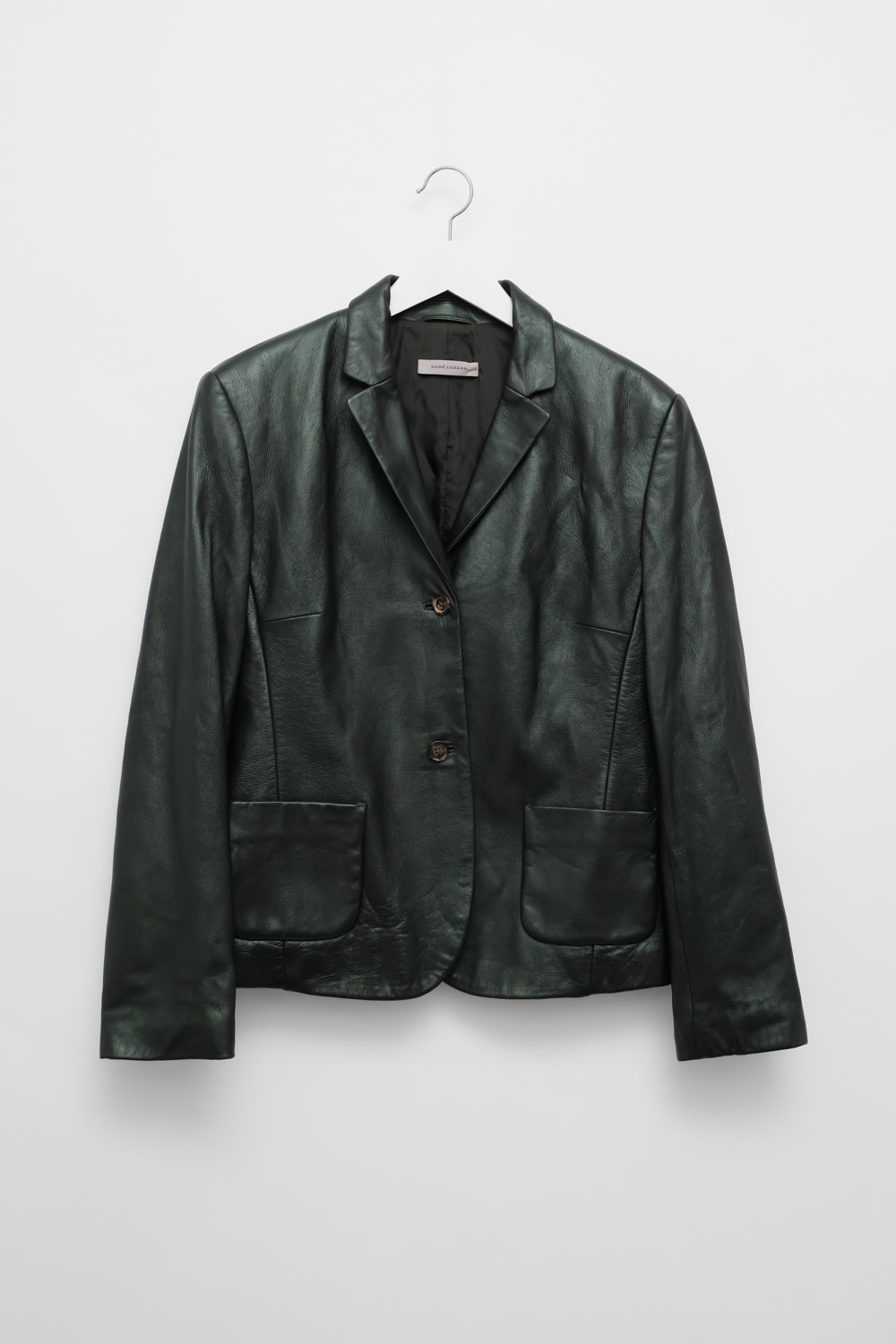 RENÉ LEZARD GREEN LEATHER BLAZER