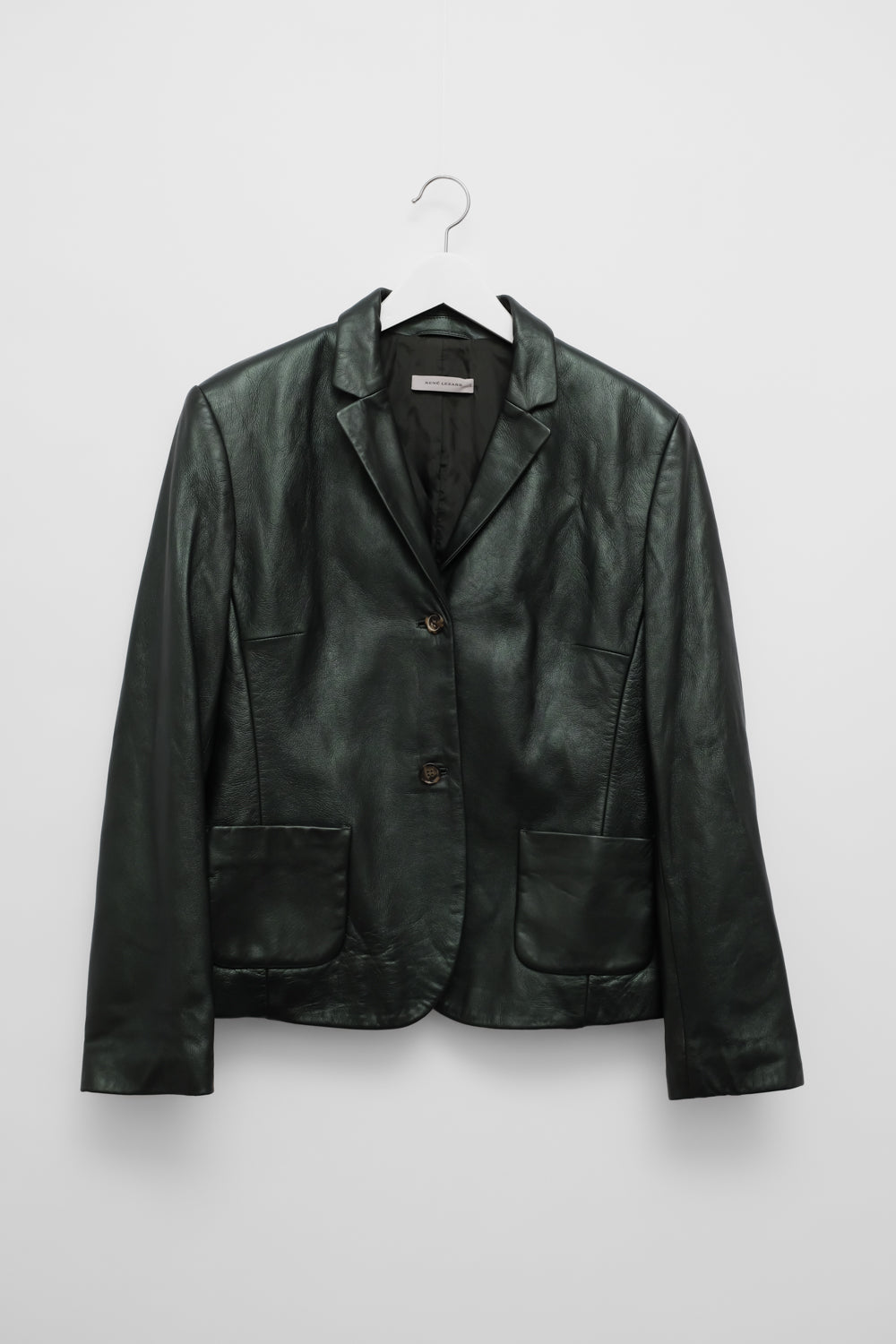 RENÉ LEZARD GREEN LEATHER BLAZER