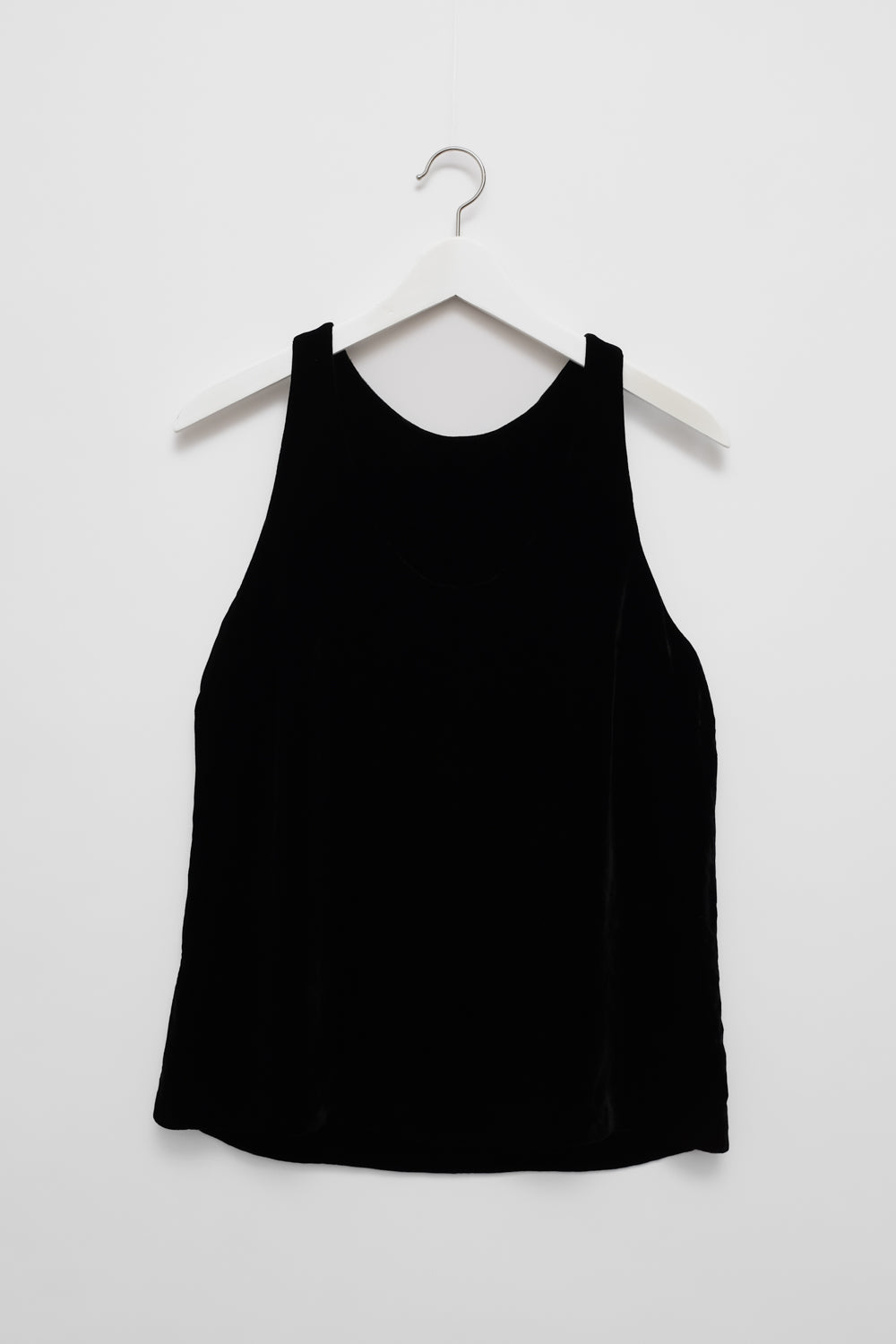 VINTAGE BLACK VELVET SILK VISCOSE TANKTOP