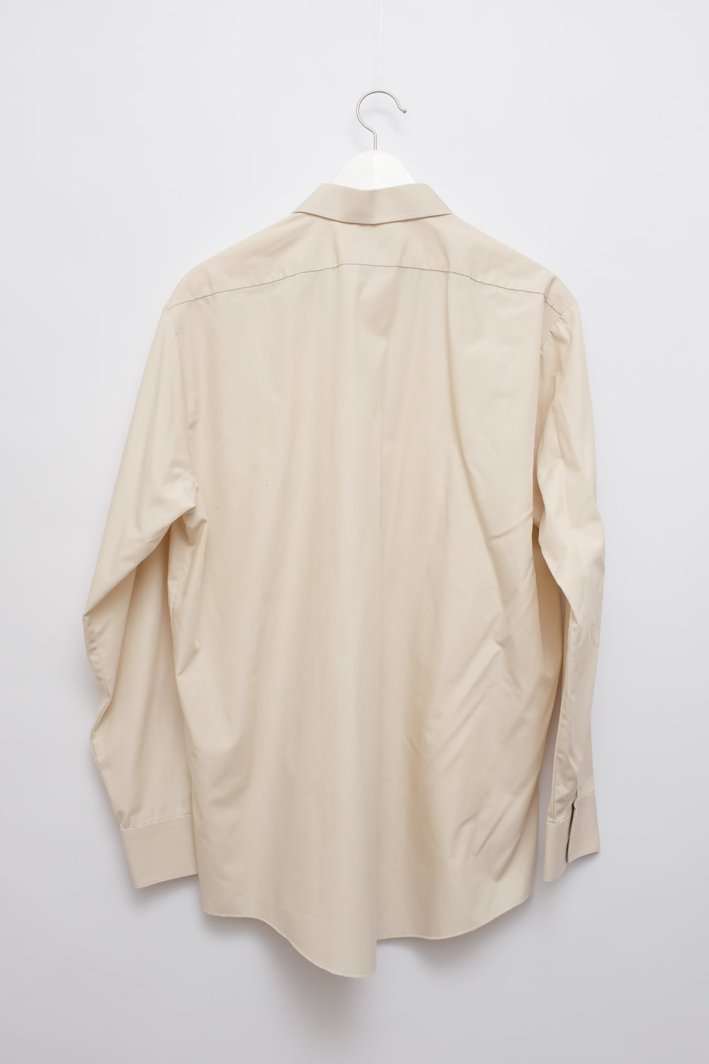 PURE COTTON BEIGE POINTY COLLAR VINTAGE SHIRT
