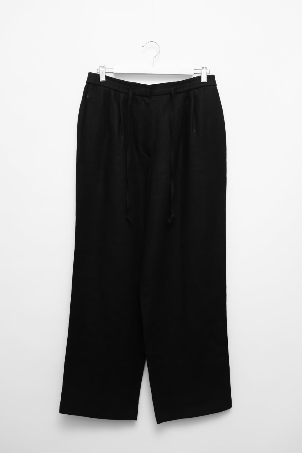 LINEN BLACK WIDE LEG PANTS